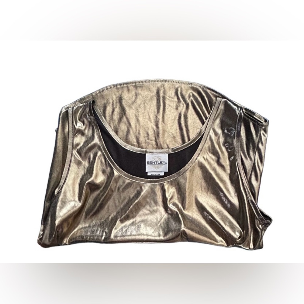 🌟VTG! BENTLEY! GOLD LAME TOP!!🌟 RARE!!!! ULTRA COOL VTG 70S-80S! DISCO!!⭐️ - Picture 5 of 16